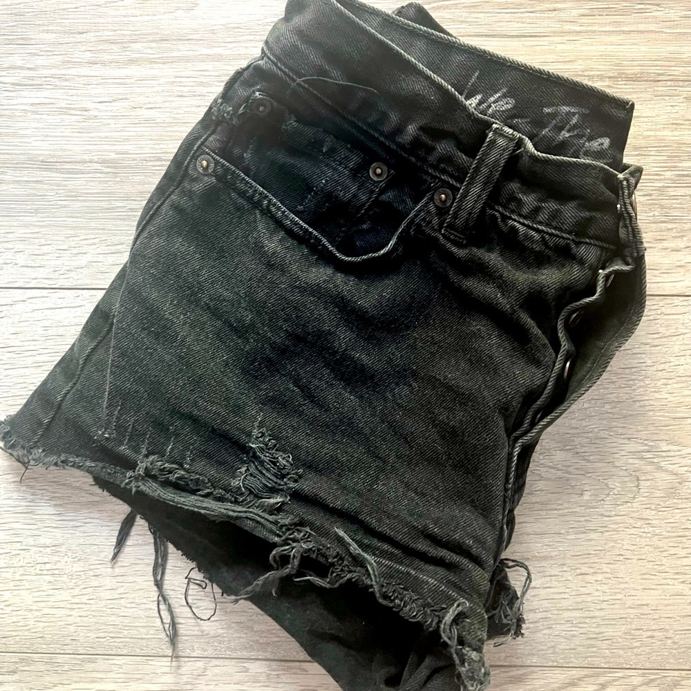 Free People Black Jean shorts
